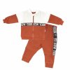 Mamatti Detská tepláková súprava zapínanie na zip Baby Fox hnedá béžová Veľkosti kojenecké oblečenie 62 2-3m