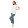 Be Maamaa Tehotenské tričko krátky rukáv biele Veľkosti tehotenské oblečenie S/M