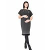 Be MaaMaa Tehotenské šaty tunika BELLA grafit Veľkosti tehotenské oblečenie S/M
