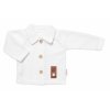 Pletený svetrík s gombíkmi Boy Baby Nellys biely Veľkosti kojenecké oblečenie 74 6-9m