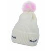 Detská zimná čiapka s brmbolcom Eyes Baby Nellys biela veľkosť 46 50 cm Veľkosti kojenecké oblečenie 80-92 12-24m