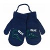 YO Zimné chlapčenské rukavičky so šnúrkou Roar Dino granátové veľkosť 80 92 Veľkosti kojenecké oblečenie 110 4-5r