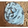 Detská bavlnená šatka na krk Mamatti Dino park modrá s potlačou Veľkosti kojenecké oblečenie univerzální