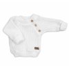 Pletený svetrík s gombíkmi Lovely predĺžené náplety biely 56 62 Veľkosti kojenecké oblečenie 80-86 12-18m