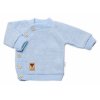 Detský pletený svetrík s gombíkmi zap bokom Handmade Baby Nellys modrý Veľkosti kojenecké oblečenie 80-86 12-18m