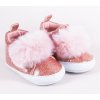 YO Dojčenské topánky capáčky lakovky Girl s kožušinou ružový brokát Veľkosti kojenecké oblečenie 68-80 6-12m