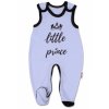 Baby Nellys Dojčenské bavlnené dupačky Little Prince modré Veľkosti kojenecké oblečenie 74 6-9m