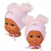 Bavlnená čiapočka na zaväzovanie Baby Nellys s mašličkami Tutu sv ružová Veľkosti kojenecké oblečenie 80-86 12-18m