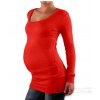 Be MaaMaa Tričko tunika nielen pre tehotné Nelly červená Veľkosti tehotenské oblečenie L/XL