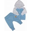 Tepláková súprava s kapucňou Magic Kazum modrá sivá Veľkosti kojenecké oblečenie 86 12-18m
