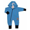 Teplákový overal s vreckom a kapucňou BOY Baby Nellys modrý Veľkosti kojenecké oblečenie 86 12-18m