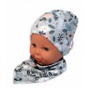 Baby Nellys Dvojvrstvová čiapka šatka Palouček mätová 92 98 Veľkosti kojenecké oblečenie 104-110 3-5r