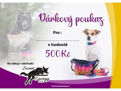 Darčekový poukaz SweetEnergy  Elektronický poukaz na nákup v e-shope