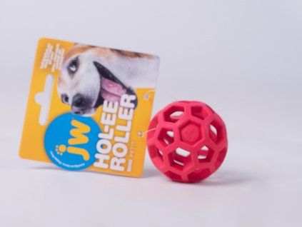 JW Hol-ee Roller Mini  Elastyczna ażurowa zabawka dla psa z kauczuku naturalnego · 5 cm