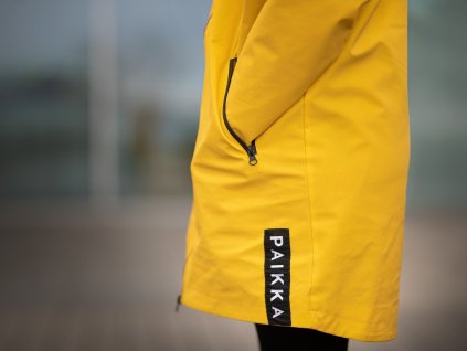 PAIKKA Reflexní dámský nepromokavý kabát YELLOW