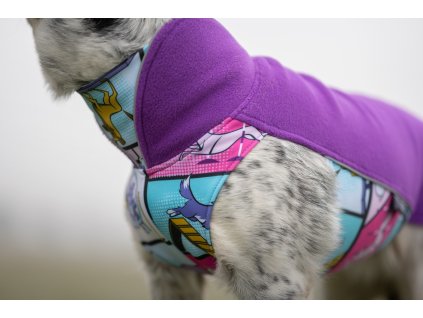 Fleece jacket Agility comic PURPLE