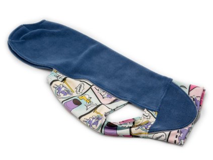 Fleecový obleček Agility komiks MODRÝ