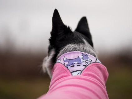 Fleecový obleček Agility komiks RŮŽOVÝ