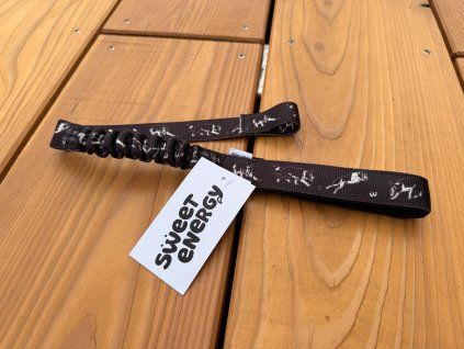 Border Collie B&W bungee handle  Interchangeable bungee handle for toys with a hole · 54 cm