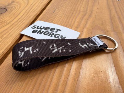 Border Collie B&W keychain  Original SweetEnergy Border Collie design · 16 cm