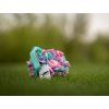 Pompon bungee tug with JW Hol-EE Roller  Fleece pompon · JW Hol-EE Roller · bungee