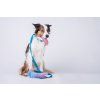 Rainbow Bungee Agilityleine  Agilityleine mit Bungee und Regenbogen-Kunstfellzergel · 150 cm