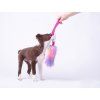 Rainbow Bungee Zergel mit Kunstfell  Regenbogen-Kunstfellzergel mit Bungee · 50 cm