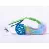 Rainbow Bungee tug with JW Hol-EE Small  Faux-fur bungee tug with JW Hol-EE Small ball
