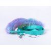 Rainbow Hundeleine mit Kunstfell-Zergel  Hundeleine mit integriertem Regenbogen-Kunstfellzergel · 150 cm