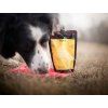 Rogy Erdnusspaste für Hunde mit Banane 300 g  Natürlicher Erdnuss-Snack mit Banane für Schleckmatten und Spielzeug