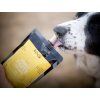 Rogy Erdnusspaste für Hunde mit Banane 300 g  Natürlicher Erdnuss-Snack mit Banane für Schleckmatten und Spielzeug