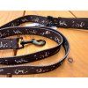 Border Collie B&W Hundeleine  Klassisch 150 cm oder verstellbar bis 210 cm · 25 mm breit