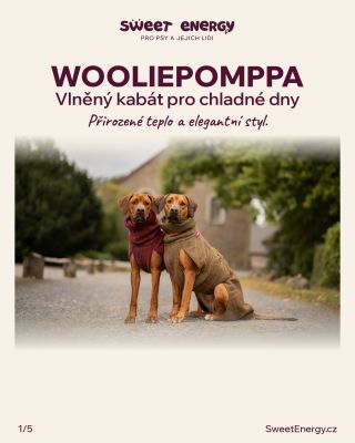 Novinka pro všechny, kteří chtějí teplo bez těžké zimní bundy. WooliePomppa. 🐾 Když se ochladí, ale pes se pořád chce...