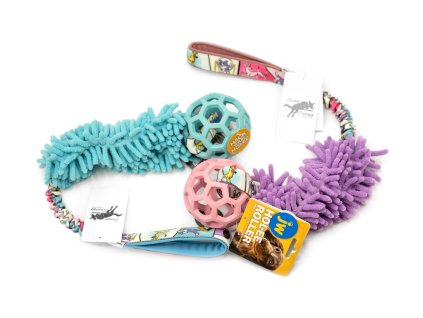 Přetahovadlo mop s JW hol-EE Bungee Agility komiks (Barva bledě modrá)