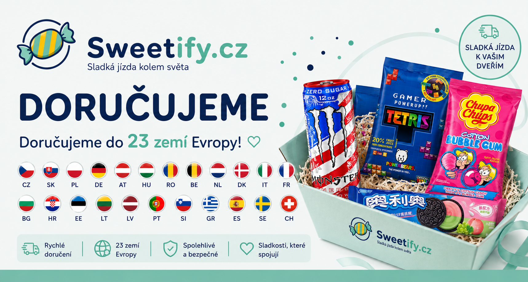 Doručujeme sladkou radost po celé Evropě