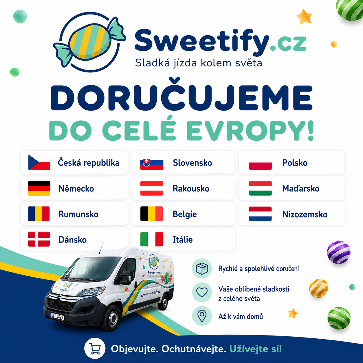 Doručujeme do celé Evropy