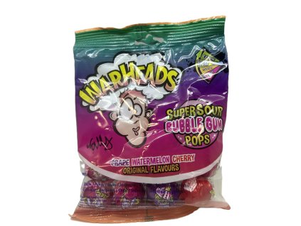 Warheads SuperSour Buuble Gum Pops 105g [NL]