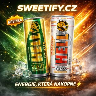NOVINKY PRÁVĚ DORAZILY Objev legendární energy drinky HELL v nových variantách! 💚 Sparkler – svěží, energický vibe hrozna...