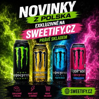 Nové příchutě legendárního Monsteru, které jinde jen tak nenajdeš. Limitované edice, fresh chutě a pořádná dávka energie....