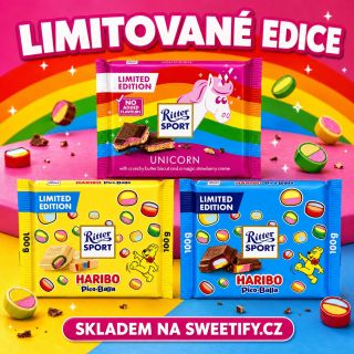🌈🍫 **TOHLE MUSÍŠ OCHUTNAT!** 🍫🌈 Na Sweetify.cz právě dorazily **tři výjimečné limitované edice Ritter Sport**, které...
