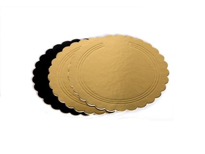 disk kulatý zlatý  28cm - zdobený