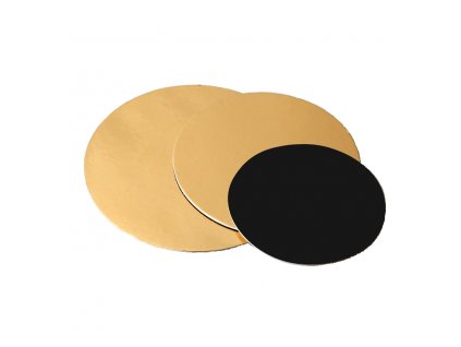 disk zlatý/černý kulatý 40cm - hladký