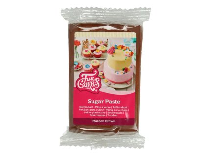Hnědý fondán maroon brown FunCakes, 250g
