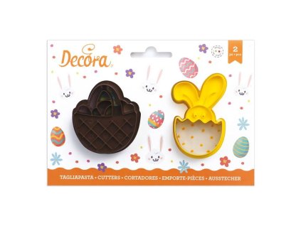 decora vykrajovatka kosik s vajicky a zajic ve vajicku 2 ks