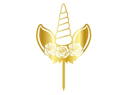 cesil zapichovaci plastova dekorace jednorozec zlata