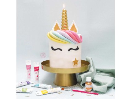 SCRAPCOOKING 2023 SC0347 SCRAPCOOKING UNICORN HORN CANDLE GOLD 1 JPG 1