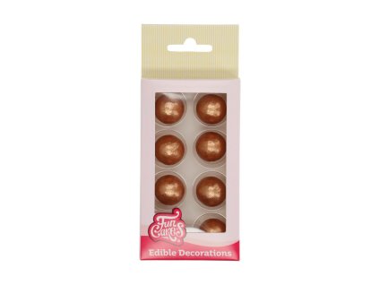 FUNCAKES2022 F50545 FUNCAKES PEARL CHOCO BALLS BRONZE GOLD JPG