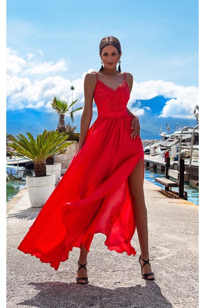 Spoločenské šaty BELLA s čipkou 790/6