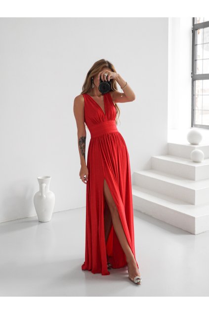 VIRGINIA BROKAT czerwony GLITTER red (1)