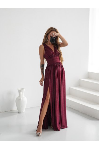 VIRGINIA BROKAT bordo GLITTER burgundy (3)